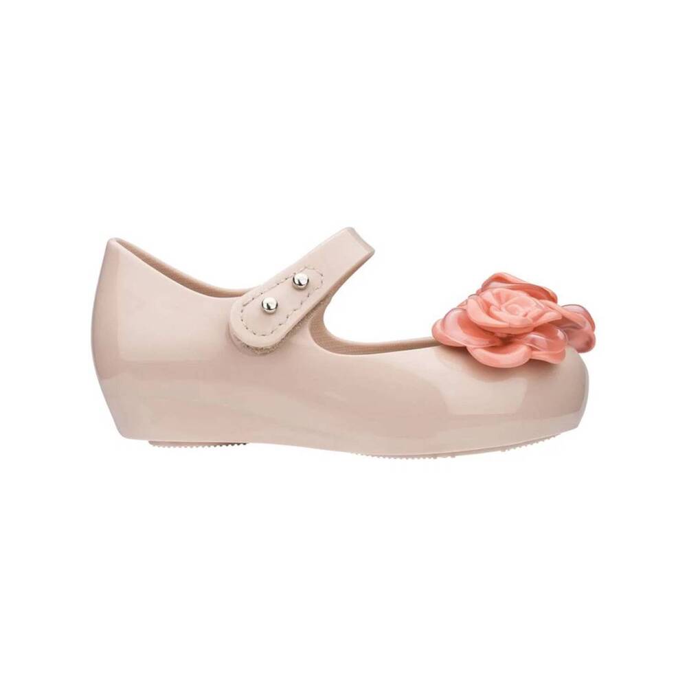 NEW MINI MELISSA toddler's ultragirl flower mary jane shoes in beige
